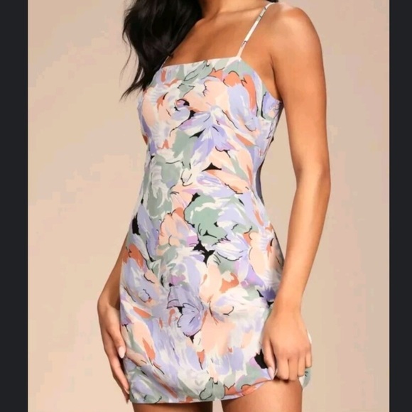 Lulus Dresses & Skirts - Lulu's Pastel Floral Sleeveless Dress